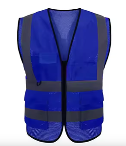 Chaleco DE SEGURIDAD Hi Vis personalizado de la mejor venta con cinta reflectante negra plateada amarilla, soporte de logotipo de fabricación a granel al por mayor - Product Image 1