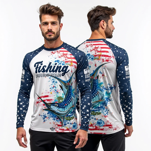 เสื้อเจอร์ซีย์ตกปลาแขนยาวพิมพ์ลายได้ตามต้องการสำหรับผู้ชาย ผ้าระบายอากาศดี แห้งเร็ว ผลิตจากโพลีเอสเตอร์ 100% ป้องกันรังสียูวี UPF 50 สวมใส่สบายสุดๆ - Product Image 5