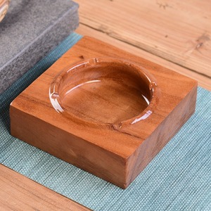 Natural wooden ashtray <b>cigar</b> <b>accessories</b> for smoker gift sets hardwood <b>cigar</b> holder ashtrays - Product Image 4