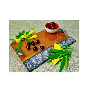 <b>Epoxy</b> <b>Resin</b> Platter Handmade <b>Resin</b> Tray Modern for Wedding Gifts Wholesale <b>Price</b> From India handicrafts - Product Image 4