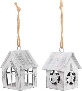 Cartel de hojalata de Metal rústico, decoración de pared de Feliz Navidad, ganchos colgantes para interiores de Navidad Retro, adorno decorativo - Product Image 3