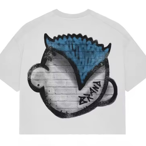 เสื้อยืดผ้าฝ้าย100% ผู้ชายขนาดใหญ่พิเศษทรงหลวมสไตล์วินเทจ - Product Image 4