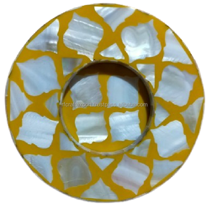 Plateau de service indien fait à la main de haute qualité matériaux de nacre meilleure qualité RF artisanat excellente soucoupe d'art de fabrication dure - Product Image 2