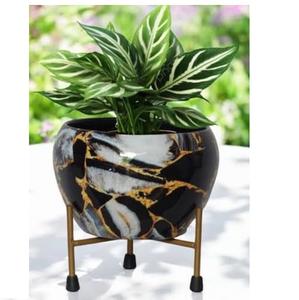 Macetero de Jardín de Diseño Artesanal con Acabado Esmaltado Ecológico, Macetero Metálico Moderno para Decoración del Hogar y Hoteles - Product Image 2