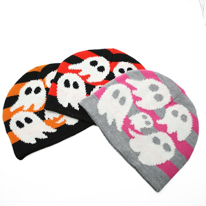 หมวกบีนนี่พิมพ์โลโก้ตามสั่งลายรูปภาพสุดเจ๋งวัสดุอะคริลิคแจ็คการ์ด - Product Image 4