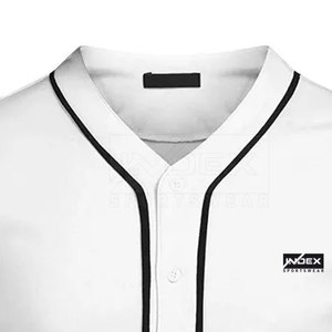 Ensemble de maillot de baseball blanc pour homme avec pantalon noir, manches courtes, coupe régulière, respirant, vêtements pour toutes les saisons - Product Image 4
