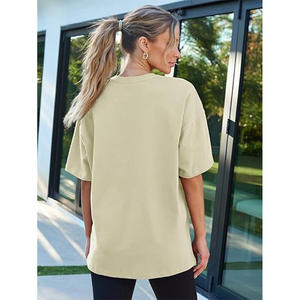 T-shirt long pour femmes, tailles plus, hauts de sport, t-shirts unis pour femmes - Product Image 6