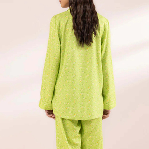 Ensemble de vêtements de nuit en satin élégant et décontracté pour femmes, 100% soie, léger, chemise de pyjama, pyjama de haute qualité, fabriqué au Pakistan - Product Image 5