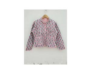 Indian Quilted Cotton Jacket Lightweight Warm Layering Piece for Every Season, Ideal <b>Christmas</b> Gift for Fashion Lovers to Her - Product Image 1