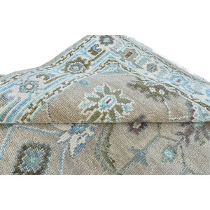 Tapis turcs Oushak noués à la main Ensemble de tapis de salon marron en coton et laine durables pour l'exercice et le camping - Product Image 5