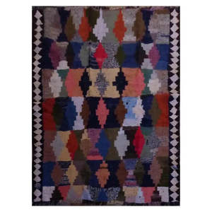 Un kilim Sanandaj vintage auténtico, hecho a mano y anudado a mano, único en su tipo, de 5'2 x 5'0. - Product Image 1