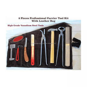 Kit d'outils de qualité allemande Kit d'outils de maréchal-ferrant pour instruments vétérinaires Outils de sabot d'usine direct Ensemble de coupe de sabot en acier inoxydable - Product Image 5