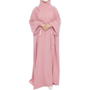 Vente en gros de vêtements musulmans modestes de qualité supérieure style islamique à manches longues, Abaya simple et respirante pour femmes, Service OEM bon marché - Product Image 5