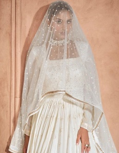 Nuevo vestido de novia Georgette bordado Chikankari pesado con diseño floral Dupatta de diseñador Método tejido de cintura natural - Product Image 4