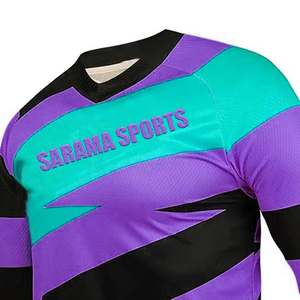 Nouvel arrivage de maillot de course maillot de motocross respirant en nylon/polyester grande taille à vendre impression de logo par sublimation pour vente personnalisée - Product Image 3