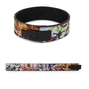 Cinturón de levantamiento de pesas de Fitness de piel de vaca con nubes azules y blancas, informal de longitud personalizada con palanca de doble orificio para hebilla para hombres y mujeres - Product Image 2