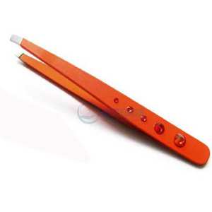 Juego de pinzas para cejas de alta calidad para vello facial Pinzas de Punta inclinada de acero inoxidable a granel - Product Image 6