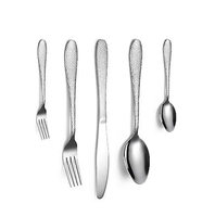 Ensemble de couverts décoratifs en acier Idéal pour la maison Hôtel et restaurant Utilisation en acier miroir Ustensiles de cuisine Ensemble de couverts