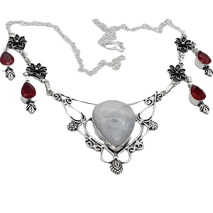 Women's Fashion Copper Brass Jewelry Assorted Moonstone <b>Red</b> Garnet Natural Crystal Gemstone Adjustable Bangle Jewelry Bangle - Product Image 1