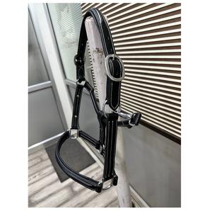 MATÉRIEL EN LAITON EN CUIR ITALIEN NOIR et MARRON DE HAUTE QUALITÉ TAILLE PERSONNALISÉE CHEVAL surélevé avec TROIS LIGNES FANCY STRICHING - Product Image 3