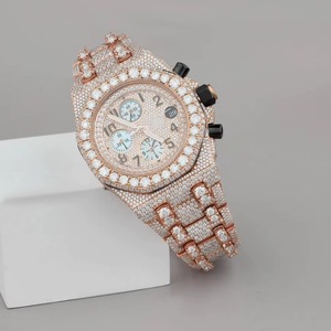Montre mécanique automatique de haute qualité, certifiée, pour homme, style hip-hop, luxe, sertie de diamants, testeur de diamants VVS, moissanite, analogique, verre - Product Image 2