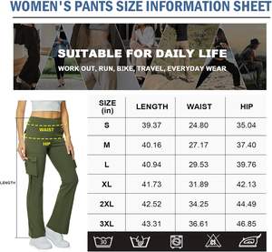 Pantalones acampanados de mujer de color sólido de nuevo diseño totalmente personalizados/pantalones acampanados de mujer de secado rápido a precio asequible - Product Image 5