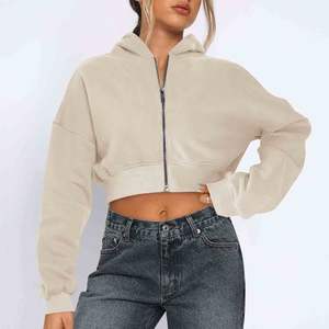 Sudadera con Capucha Personalizada al por Mayor, Ecológica, de Secado Rápido, 380g, Talla Grande, con Cremallera, Deportiva, Lisa, para Imprimir, 100% Algodón para Mujer - Product Image 6