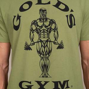 Muscle Joe Sports T-Shirt Olive Organic Cotton Gym Shirt Breathable Activewear Bodybuilding Fitness Tee Regular Fit Golds Gym - Product Image 4
