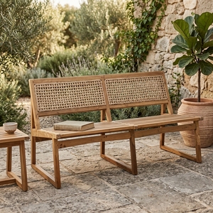 Our Modern Furniture Aswattha Visionary Solid Wood <b>Dining</b> <b>Chair</b> Woven Rattan Backrest Wooden Side <b>Chair</b> For Kitchen Setup Art - Product Image 2