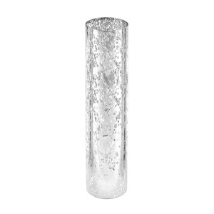 HST0314SS - Campana de vidrio plateado con puntos para vela tipo huracán [sin base] - 3 x 14 - Product Image 1