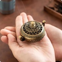 Brûleur d'encens compact Idéal pour la décoration de table Maison Chambre Salon Bureau Cuisine et usage spirituel En provenance d'Inde