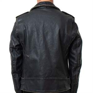 Fashionable <b>Vintage</b> Style Winter Men's <b>Leather</b> <b>Jacket</b> Soft Fabric Anti-Wrinkle Customizable Color Size High Quality Quick Dry - Product Image 4