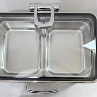 Chauffe-plat professionnel en acier inoxydable 9L, chauffage à l'alcool, contrôle de température 60-80°C, facile à assembler