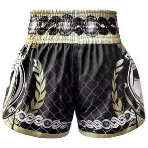 Pantalones cortos de Muay Thai de poliéster 100% de alta calidad, pantalones cortos de Kick Boxing estampados de diseño personalizado, nuevos pantalones cortos de gimnasio sublimados para correr personalizables - Product Image 3
