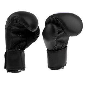 Vente en gros de trous respirants personnalisés pour adulte unisexe Gants de boxe noirs de combat d'entraînement - Product Image 1