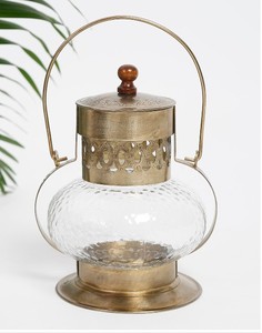 Lanterne de Table en laiton de haute qualité avec dessus de Table en verre décoratif pour la maison salon décor de Festival de noël lanterne en laiton - Product Image 4