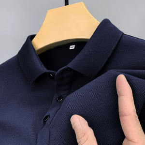 Chemise décontractée à manches courtes pour homme en coton 100% tricoté anti-froissement avec logo personnalisé OEM, broderie et impression - Product Image 1