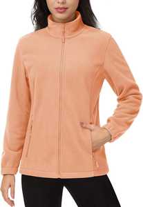 Veste polaire à fermeture éclair intégrale en laine tricotée respirante et à séchage rapide pour femmes, vente en gros - Product Image 2