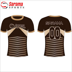 100% Polyester High Quality <b>Cheap</b> International New Style Dark and <b>Light</b> Brown Color Sublimated Shirts Sample Available - Product Image 2