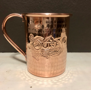 Taza de mula de Moscú de cobre martillado indio con acabado Vintage Tazas de fabricante de alta calidad de cobre sólido puro a precio de fábrica - Product Image 2