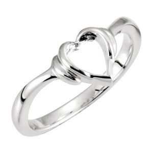 Stuller 14KW Heart Cluster <b>Ring</b> 10186:26322P Rose Gold Plated Inlay Fashionable Hip-Hop Style for Engagement - Product Image 1