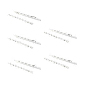 Emuca Juego de 5 Guías de Rueda de Cajón T30 Deslizamiento 600mm de Longitud Extensión Parcial Acero-Guías de Cajón - Product Image 1