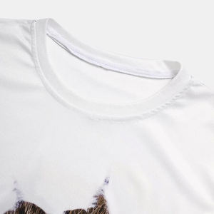 T-shirts à manches courtes en polyester/coton sublimation pour hommes personnalisés tricotés respirants fournisseur OEM confortables et doux pour l'été - Product Image 3