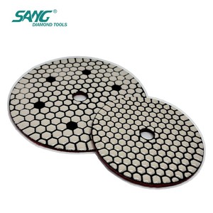 SANG Yüksek Verimli 4 inç 100mm Kuru Elmas Parlatma Pedleri Taş Granit Mermer Beton Zemin Parlatma İçin - Product Image 3