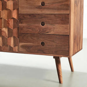 Mahes Premium <b>Sideboard</b> Modern Made of Solid Teak Wood Frame with Finish Color Brown and High Quality for Indoor Use - Product Image 3