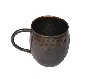 Solid Copper Moscow Mule <b>Mug</b> with Unique Hammered Design Modern Ceramic Cup for Coffee and Ginger Beer Perfect Gift for Mules - Product Image 1