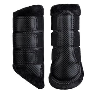 Bottes de brossage pour chevaux de qualité supérieure, fabriquées sur mesure au Pakistan, rembourrage protecteur absorbant les chocs pour le soutien des tendons et des jarrets - Product Image 1