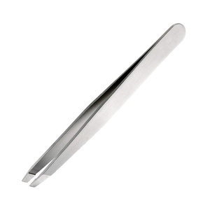 Gray Rocks Top Selling Professional Stainless Steel Eyebrow Tweezers Precision Quality Beauty <b>Tool</b> <b>Pointed</b> Tip Bag Packaging - Product Image 2