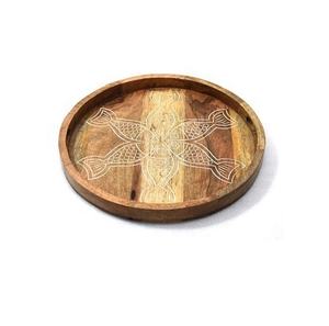 Plateau de service en bois d'acacia artisanal, écologique, durable, de qualité commerciale, très vendu, pour la restauration et les restaurants - Product Image 1