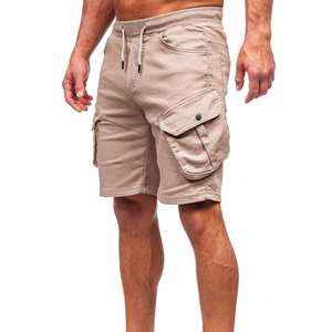 2025 Premium 100% coton hommes Cargo Shorts nouvelle mode couleur unie Style décontracté plaine teint Technique en vente - Product Image 5